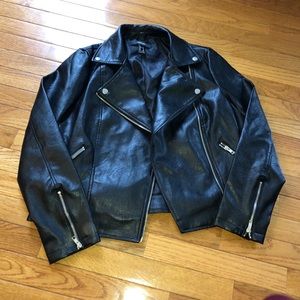 *NEVER WORN* Forever 21 Black Leather Jacket